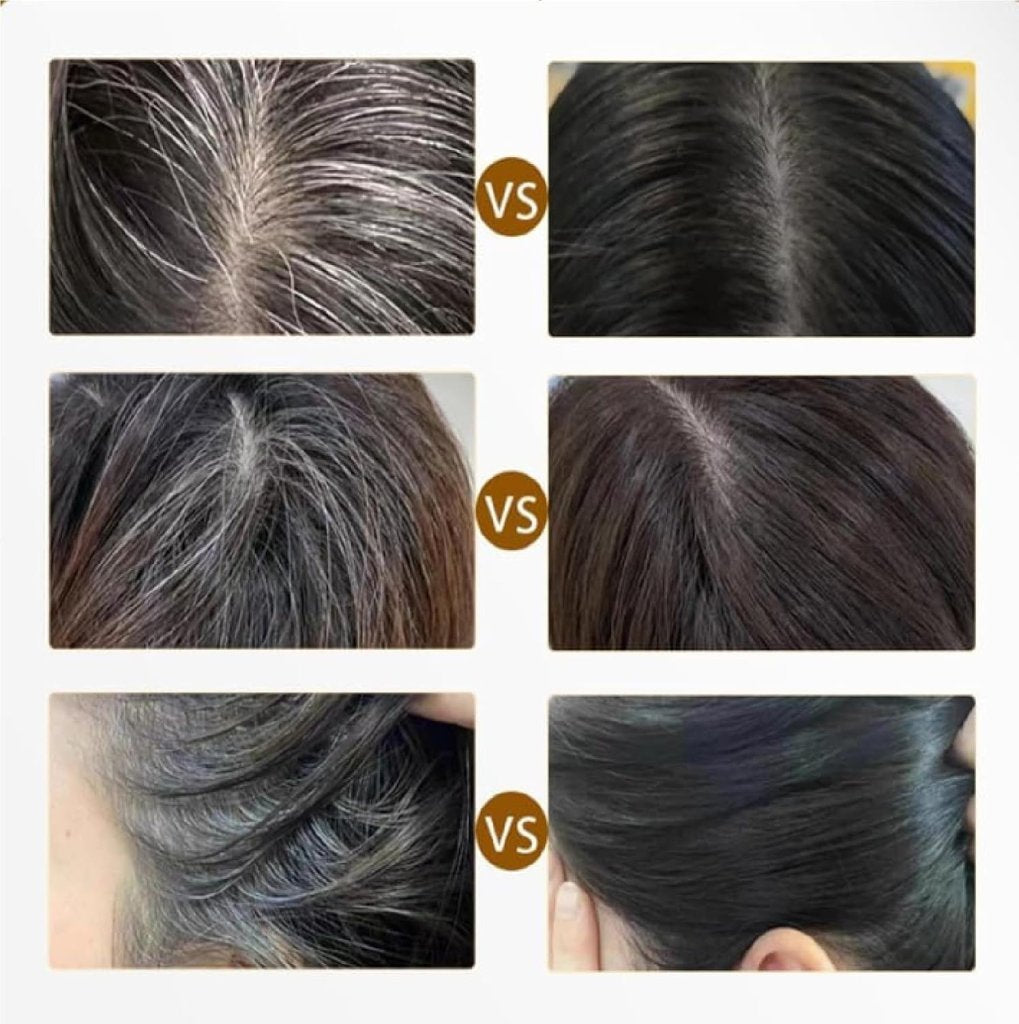 2-in-1 Hair Dye Stick for White Hair Cover & Touch-Up, Waterproof & Long-Lasting (Black, 20g)