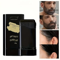 2-in-1 Hair Dye Stick for White Hair Cover & Touch-Up, Waterproof & Long-Lasting (Black, 20g)