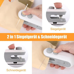 2-in-1 USB Rechargeable Mini Sealer & Cutter – Portable Food & Snack Sealer