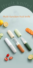2-in-1 Stainless Steel Knife & Peeler Set with Case – Kitchen Essential Pack of 1