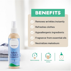 Fabric Wrinkle Remover - Eliminates Creases & Odor for Fresh Clothes
