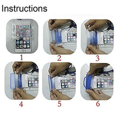 Waterproof Transparent Phone Pouch for 6.5" Smartphones - Multi-Color