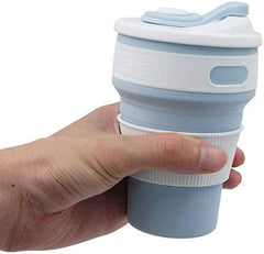 350ml Foldable Travel Coffee Cup with Lid – Leakproof, Space-Saving Mug