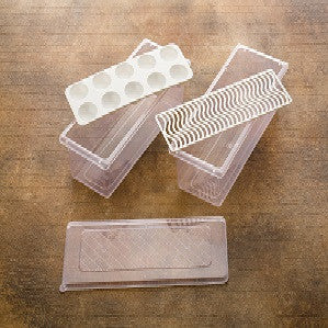 Vegetable & Egg Storage Box with Drain Plate, Stackable Fridge Organizer - 1 Pc