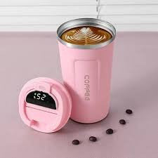 Double Wall Vacuum Insulated 500ML Travel Coffee Mug with Handle
