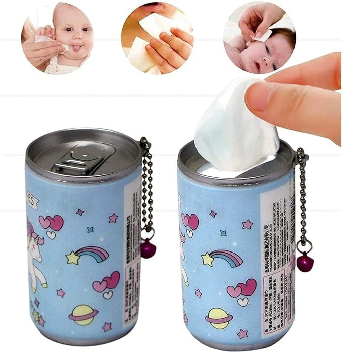 Unicorn Mini Wet Wipes Can for Babies and Kids