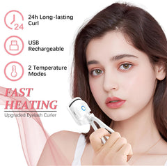 Electric Heated Rechargeable Eyelash Curler for Perfect Curling