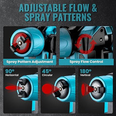 48V Cordless Paint Sprayer - Portable Electric Spray Gun