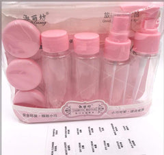 7 Pcs Travel Cosmetic Bottles Set for Liquids, Makeup & Toiletries