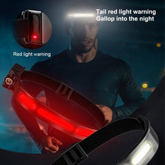 Red & White 3-in-1 Rechargeable Headlamp 250lm for Camping & Hiking