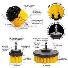 8 Pcs Power Drill Scrub Pads & Brush Set for Deep Cleaning