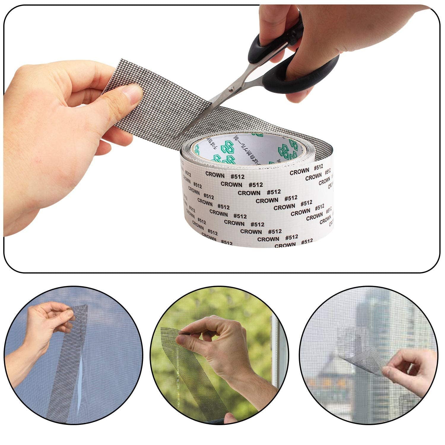Heavy-Duty Waterproof Fiberglass Window Screen Repair Tape (2 Mtr)