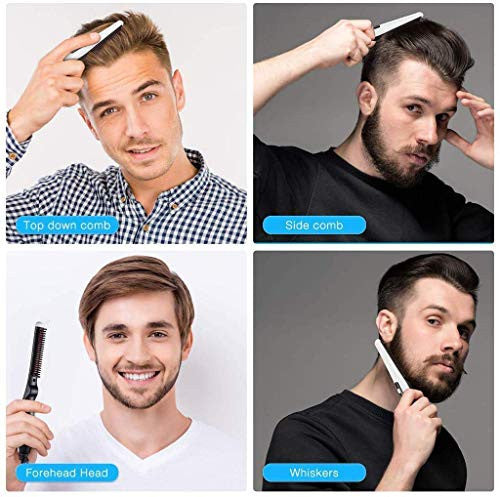 V2 Multi-Functional Beard & Hair Straightener Brush for Men & Women