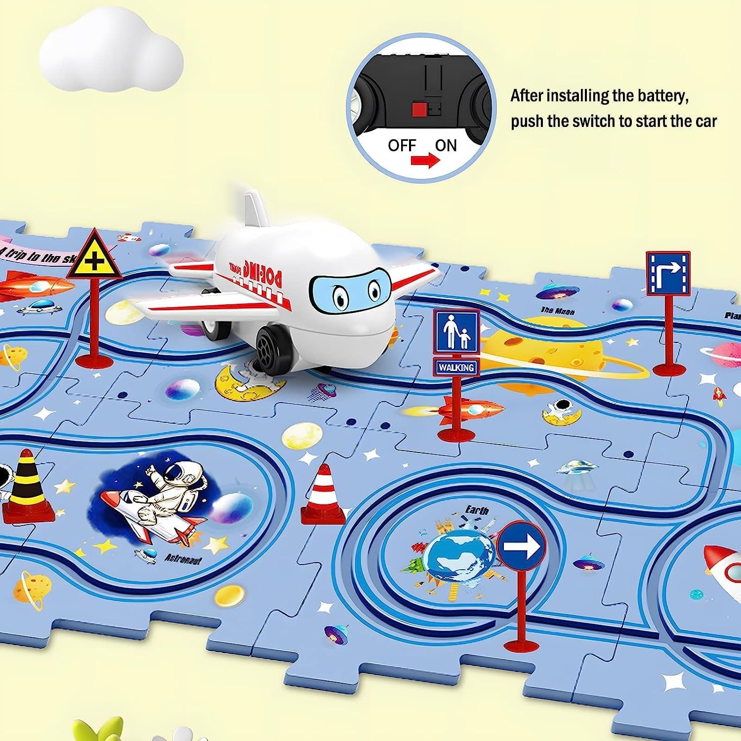 Rail Car Puzzle Set for Kids - Track Building & Play