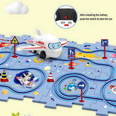Rail Car Puzzle Set for Kids - Track Building & Play