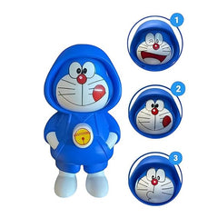 Doraemon Face Changing Keychain - Blue Cartoon Character Accessory