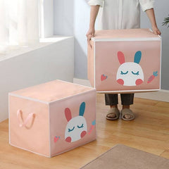 Cartoon Printed Foldable Non-Woven Fabric Storage Box for Wardrobe