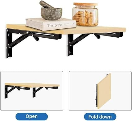 20cm Metal Folding Shelf Bracket Wall Mount for Shelving