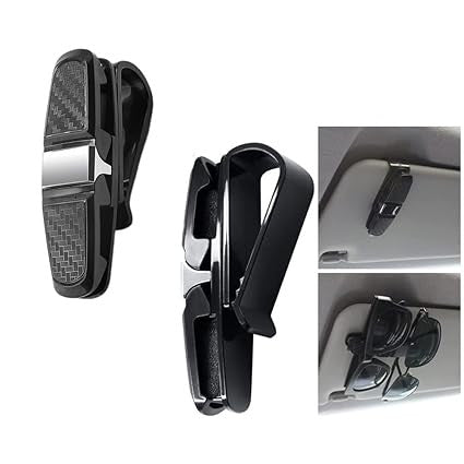 360° Rotating Car Sunglass Holder with Sun Visor Clip