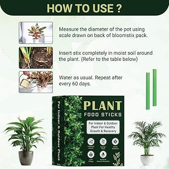 30-Pack Green Plant Food Sticks for Healthy Growth