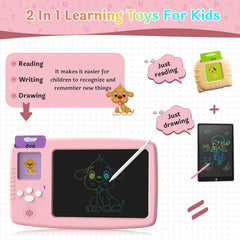 2-in-1 Talking Flash Card & LCD Doodle Board for Kids
