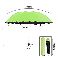 Magic Blossom 3-Fold UV Sun & Rain Umbrella with Water-Activated Pattern