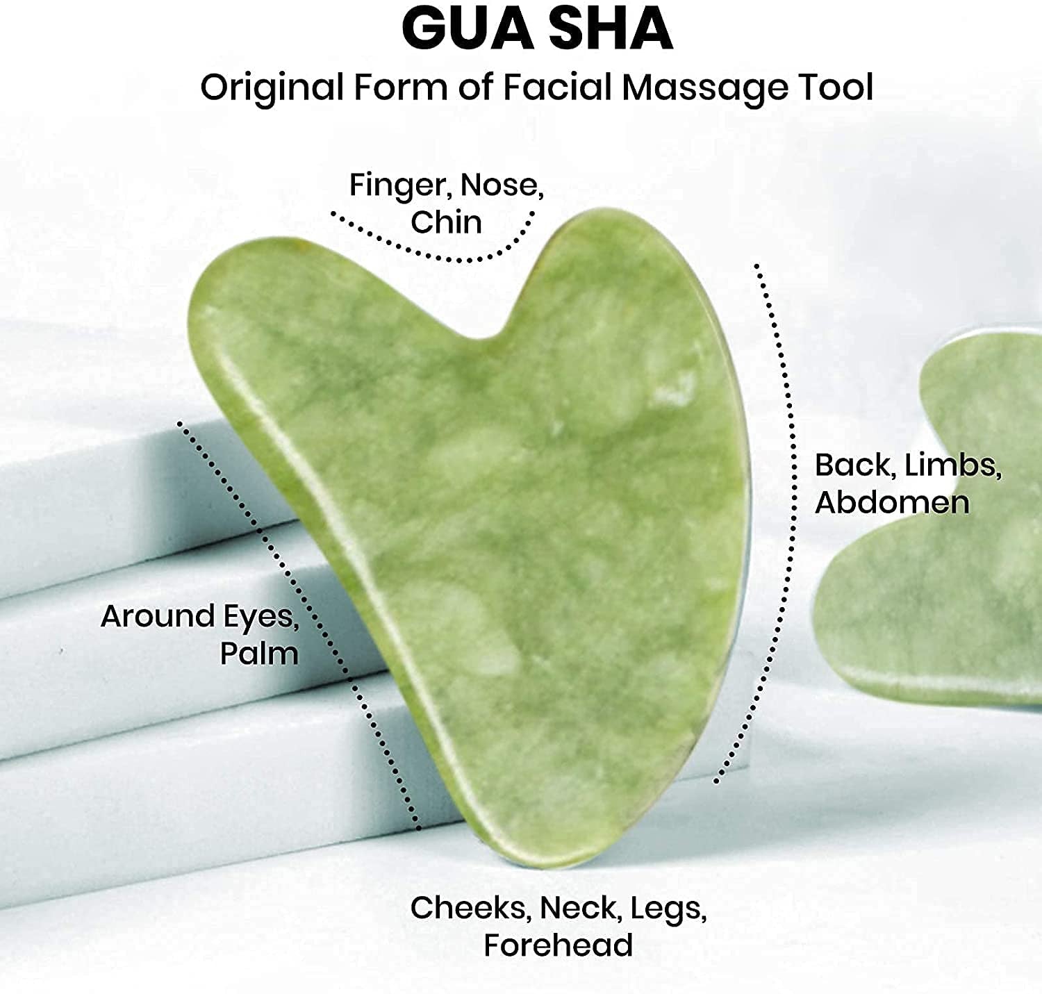 Natural Jade Facial Roller for Wrinkles & Eye Treatment