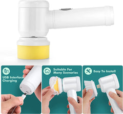 5-in-1 Electric Spin Scrubber for Bathroom & Kitchen Cleaning