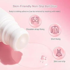 Body Glue Roll-On for Clothing, Socks, Costumes & Leotards