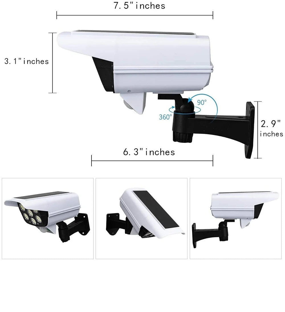 Solar Dummy Camera with Motion Sensor Light for Security