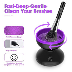 Electric Makeup Brush Cleaner - Fast & Easy Cosmetic Brush Cleaning Machine