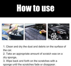 Deep Car Scratch Repair Paste with Wipe & Sponge for All Paint Types