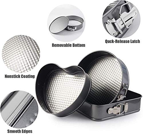 Multi-Shape Non-Stick Springform Cake Mould Set for Baking