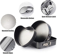 Multi-Shape Non-Stick Springform Cake Mould Set for Baking