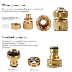 4Pcs Brass Garden Hose Quick Connect Tap Pipe Connectors
