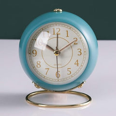 Blue Round Desk Clock - Classic & Elegant Design