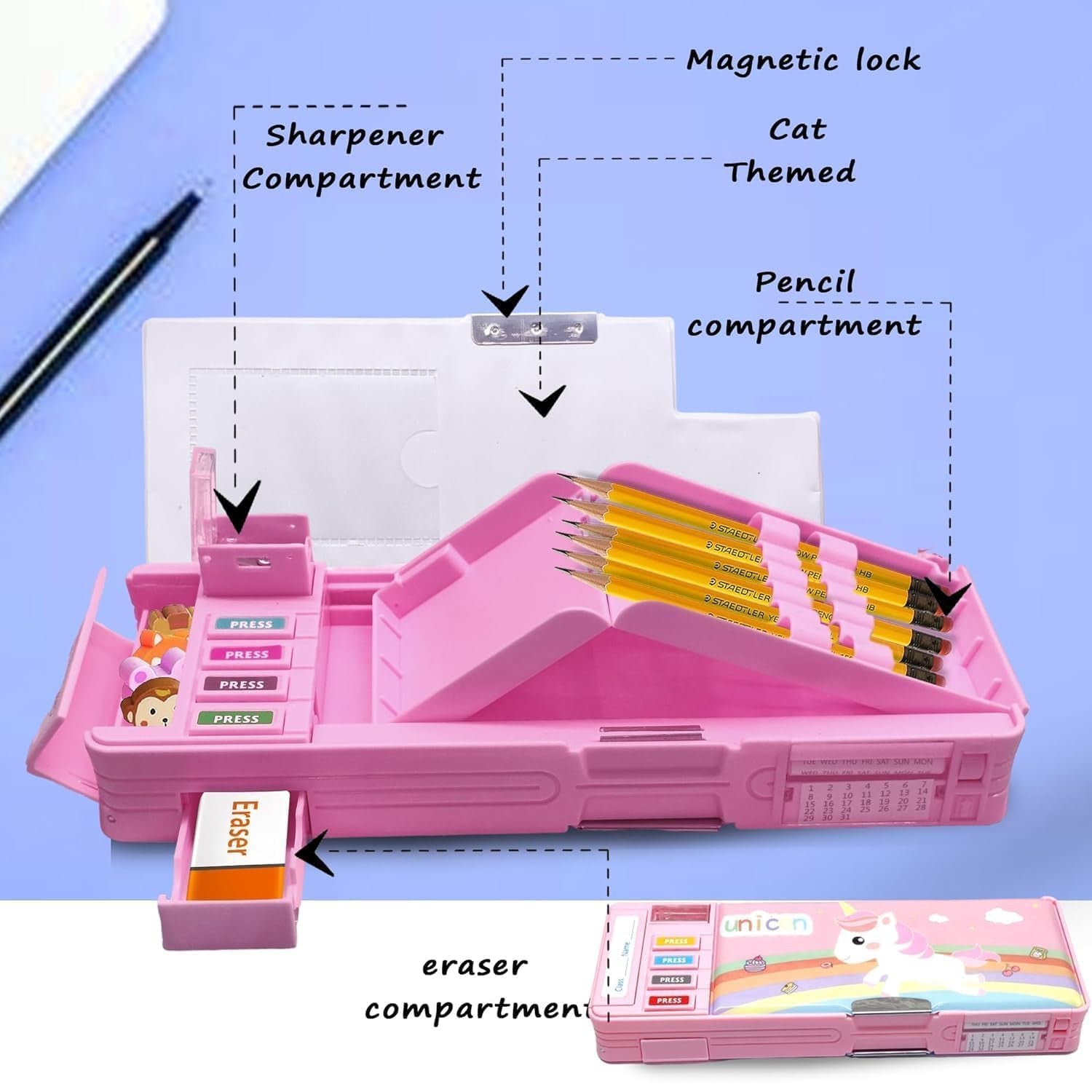 Sky Pop-Out Space Theme Pencil Case - Cute & Compact Design