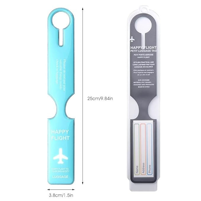 Silicone Travel ID Label & Luggage Tag - Durable & Easy to Spot