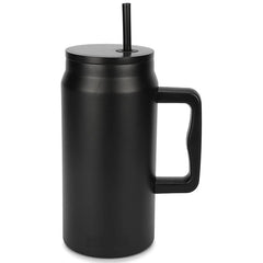 1500ml Insulated Stainless Steel Mug with Handle and Straw