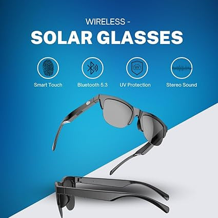 Wireless Bluetooth Smart Glasses with Audio and Sun Protection