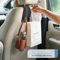 Leather Car Seat Headrest Hook for Purse and Bag Storage