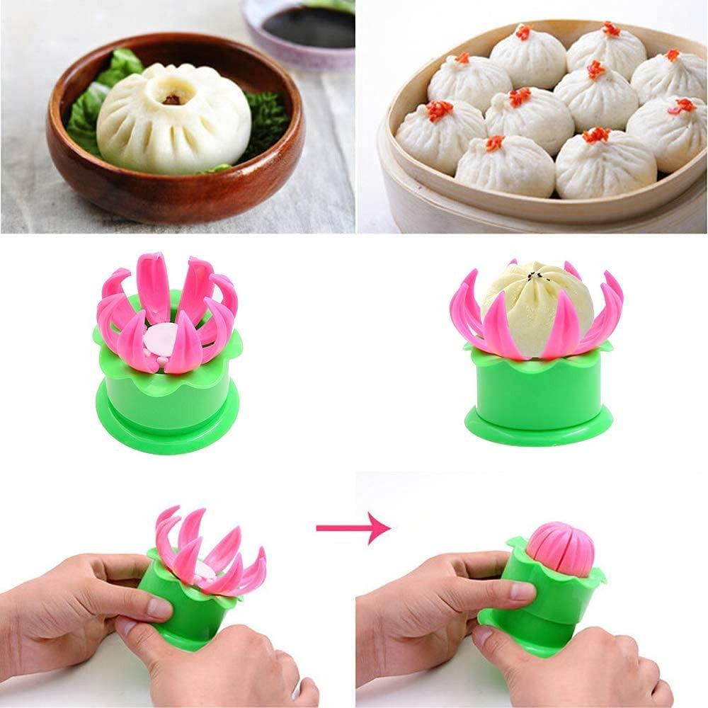 RRDIYZ Multi-Color Plastic Momos & Dumpling Maker with Dough Cutter