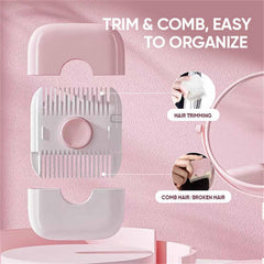 2-in-1 Kids Hair Trimmer & Comb for Split Ends with Replaceable Blades