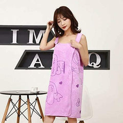 Elegant Microfiber Wearable Bath Towel for Women - 1 Pc
