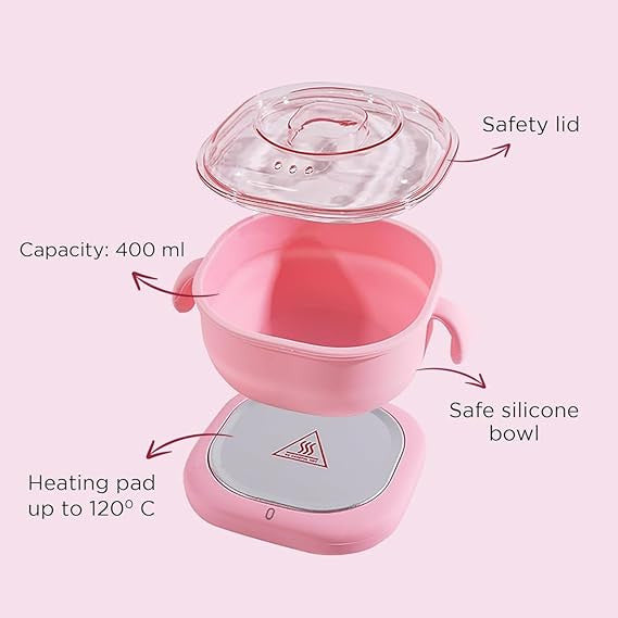 Electric Silicone Wax Heater for Hair Removal, 40-70°C Adjustable