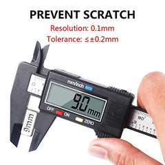 Digital Carbon Fiber Caliper with LCD, Auto Off, 6 Inch