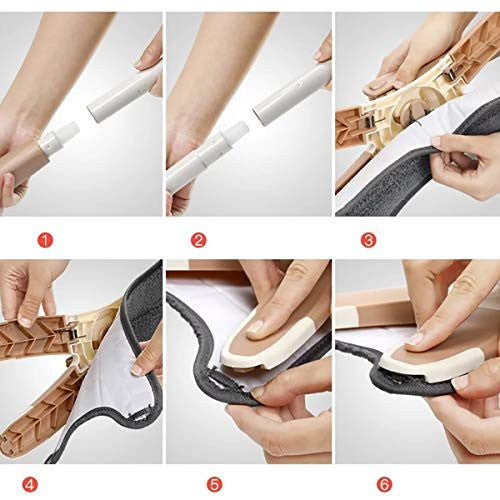 Heavy X Shape Flat Mop with Self-Wringing Microfiber Pads for Easy Floor Cleaning