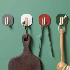 4-Pack Punch-Free Sticky Wall Hooks for Kitchen & Bathroom Storage