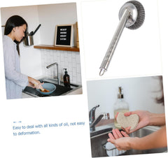 40-70 Character Product Name: Durable Stainless Steel Dish Scrubber Set with Steel Ball Brushes