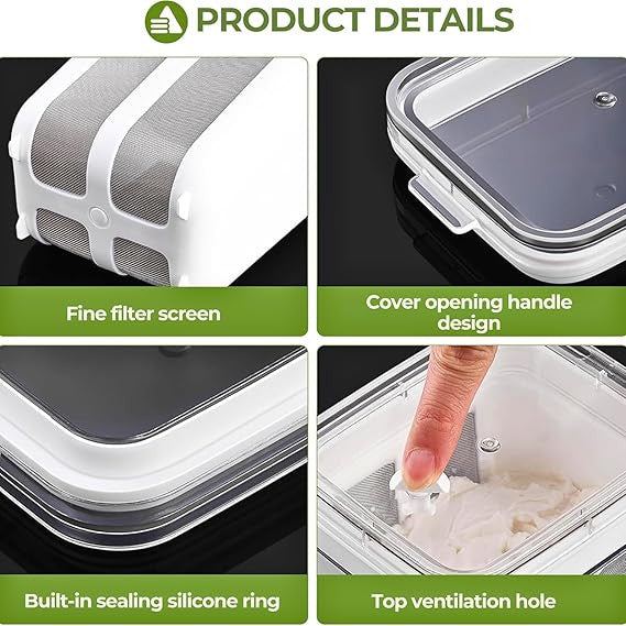 China Yogurt Filter & Curd Strainer Box for Homemade Yogurt